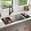 32” Workstation Kitchen Sink Undermount 16 Gauge Stainless Steel Single Bowl with WorkFlow™ Ledge and Accessories